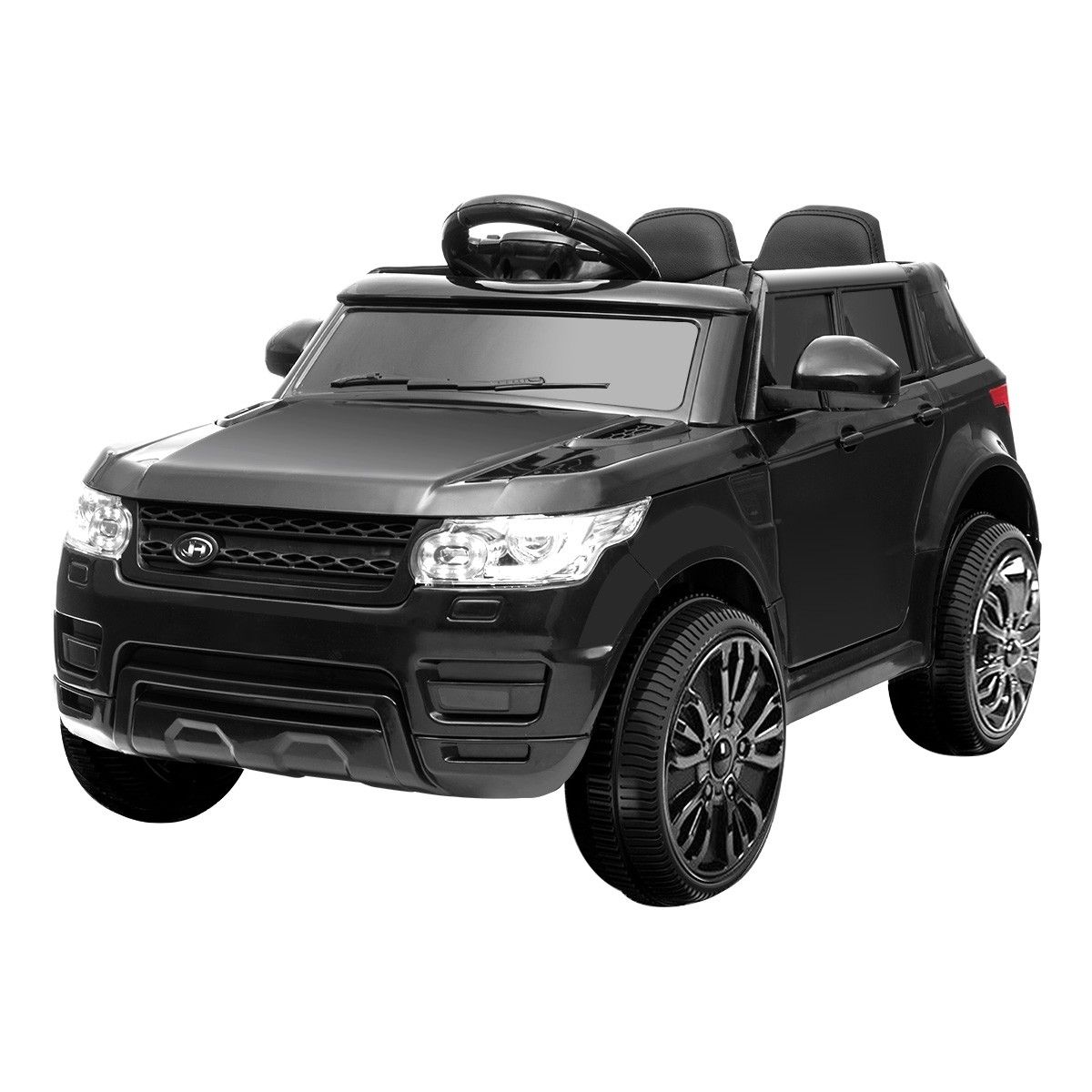 Dual Door Remote Kids Ride On Car with Safety Belt-Black
