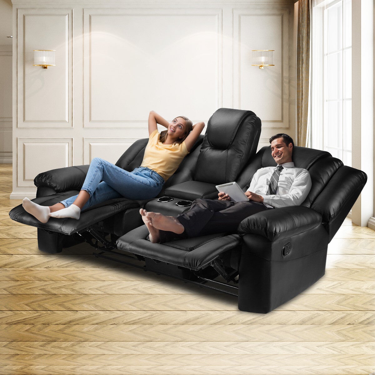 2 seater recliner cup holders