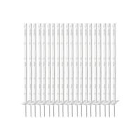 20pcs Electric Fence Posts Tread Step In Wire Poly Tap Garden Farm Livestock Cattle Sheep Cow Insulators Poles White