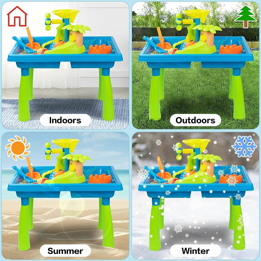 2in1 Water Sand Table Kid Sandpit Beach Play Swimming Pool Toys Outdoor Activity Pretend Set