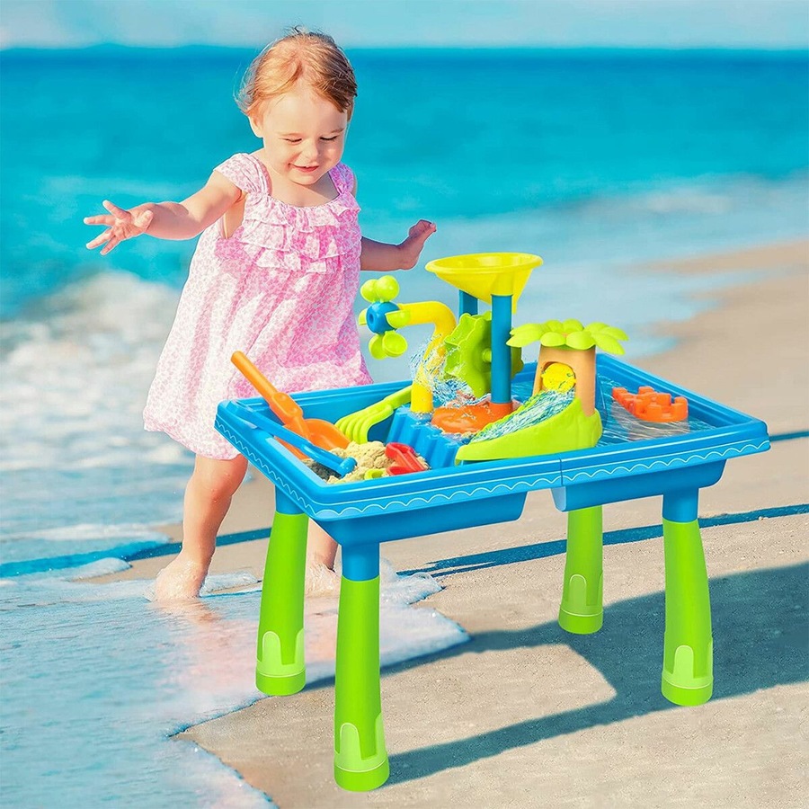 2in1 Water Sand Table Kid Sandpit Beach Play Swimming Pool Toys Outdoor Activity Pretend Set