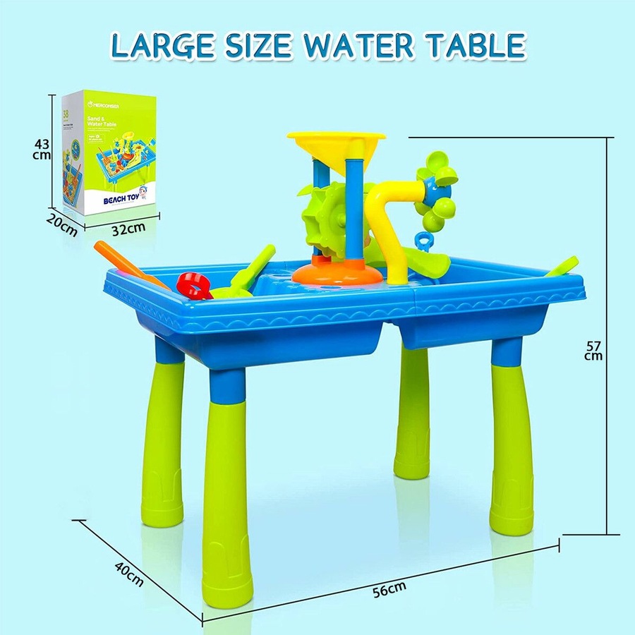 2in1 Water Sand Table Kid Sandpit Beach Play Swimming Pool Toys Outdoor Activity Pretend Set