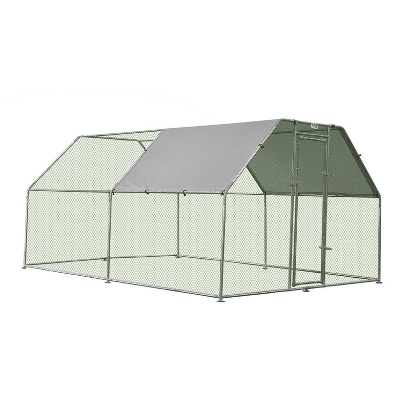 Buy 3.8m X 2.8m Large Metal Chicken Coop Walk-in Cage Run House Shade 