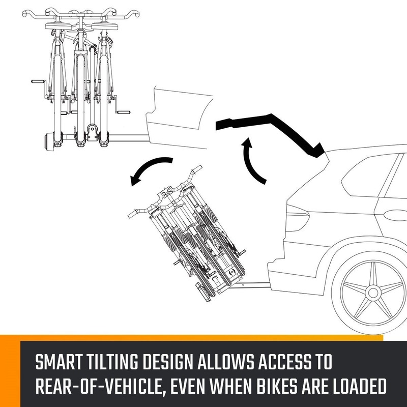 Buy 3 Bike Carrier Rack Towbar Bike Rack Hitch Mount Bicycle Holder for