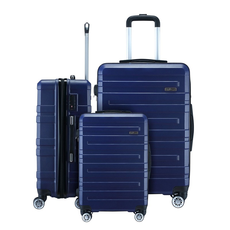 Buy 3 Piece Luggage Set Travel Carry On Hard Suitcases Trolley ...