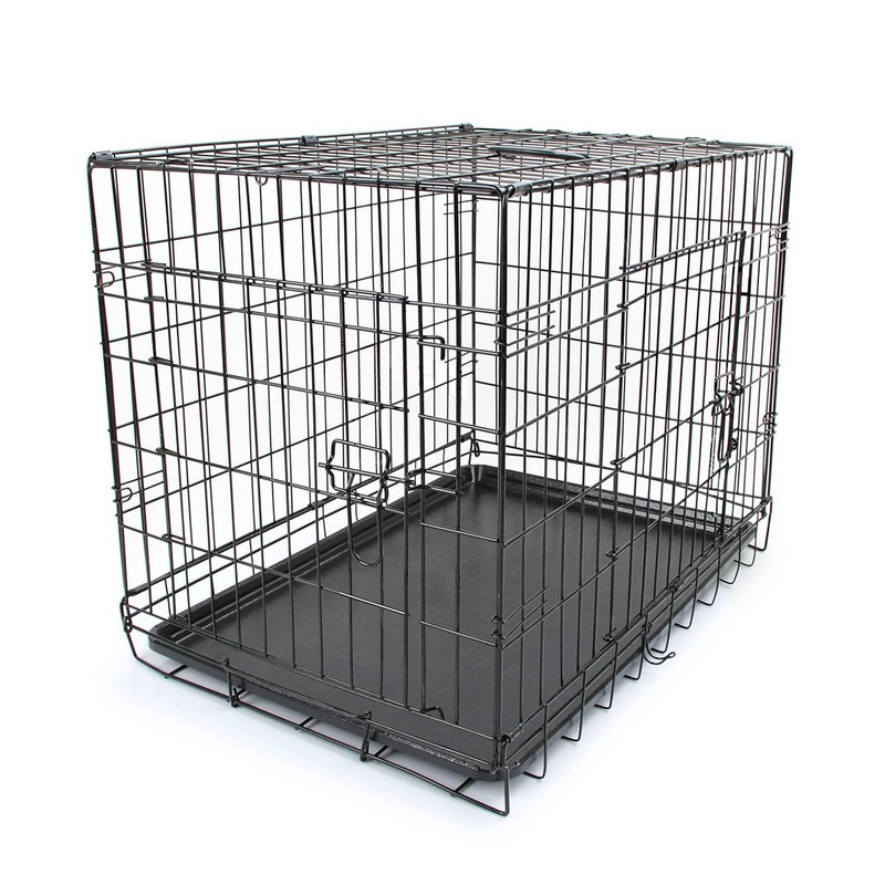 Buy 30 inch Dog Crate Cage with 2 Doors MyDeal
