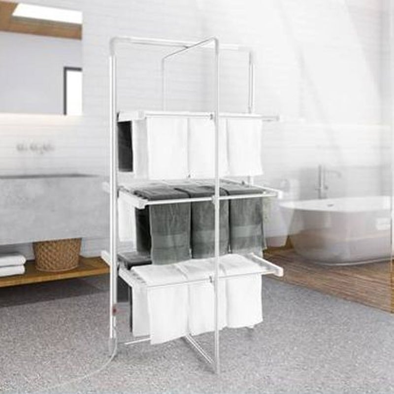 Buy 300W 3-Tier Heated Electric Clothes Towel Drying Rack Foldable