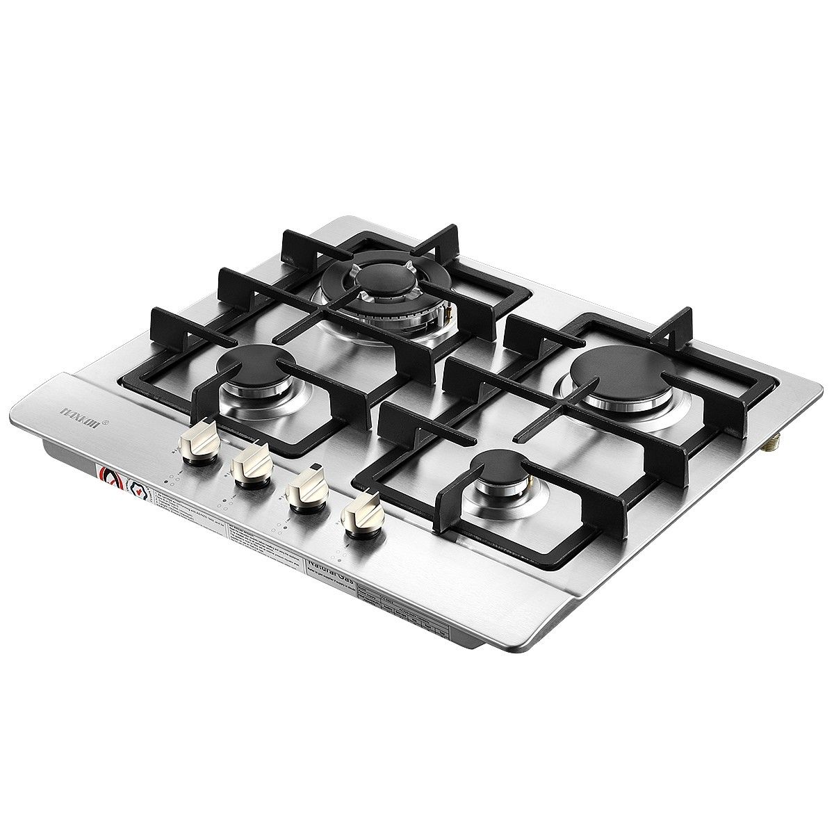 4 Burner Gas Cooktop Hob Stainless Steel Kitchen Gas Stove NG LPG