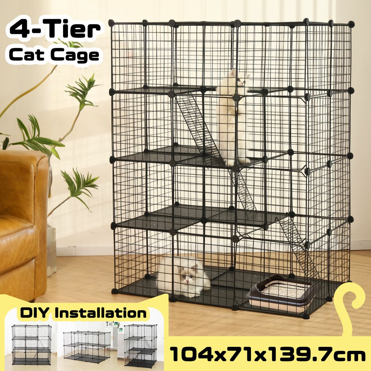 4 tier cat cage best sale