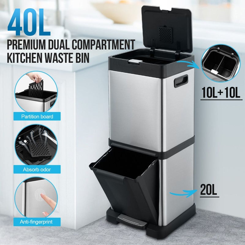 https://assets.mydeal.com.au/44447/40l-rubbish-bin-dual-compartment-pedal-garbage-can-recycling-trash-waste-stainless-steel-trashcan-soft-closing-lid-kitchen-10508647_02.jpg?v=638305956564183037&imgclass=dealpageimage