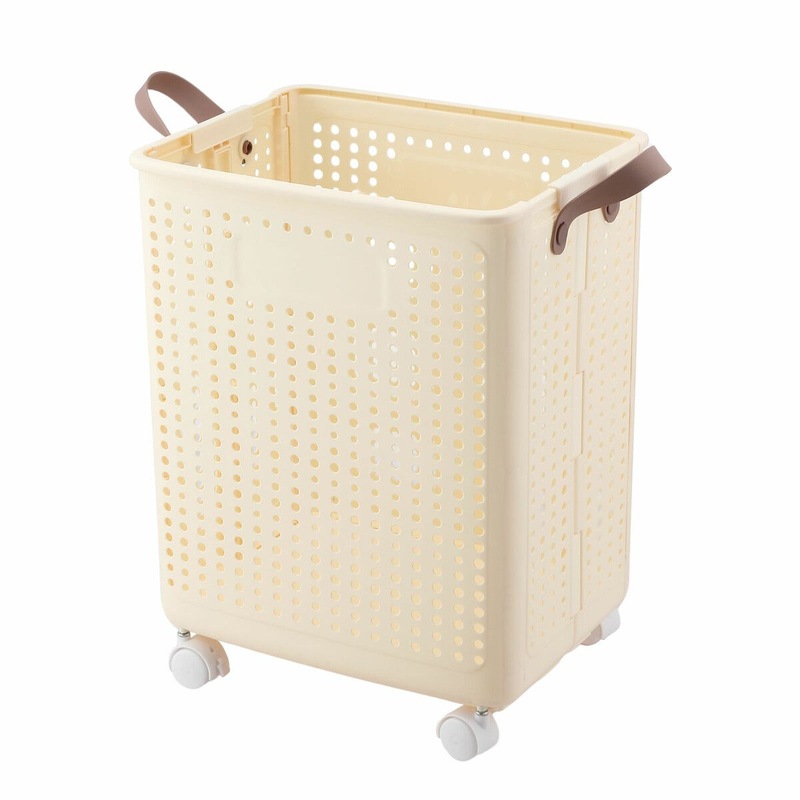 Buy 47L Laundry Basket Hamper Plastic Collapsible Clothes Washing