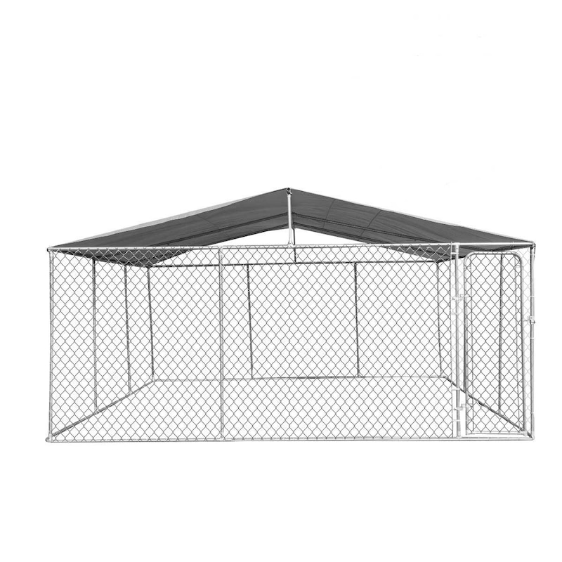 4mx4m Pet Kennel Enclosure Dog Playpen Puppy Fence Cage With Roof Mydeal 4mx4m Pet Kennel Enclosure Dog Playpen, Outdoor Dog Playpen With Roof