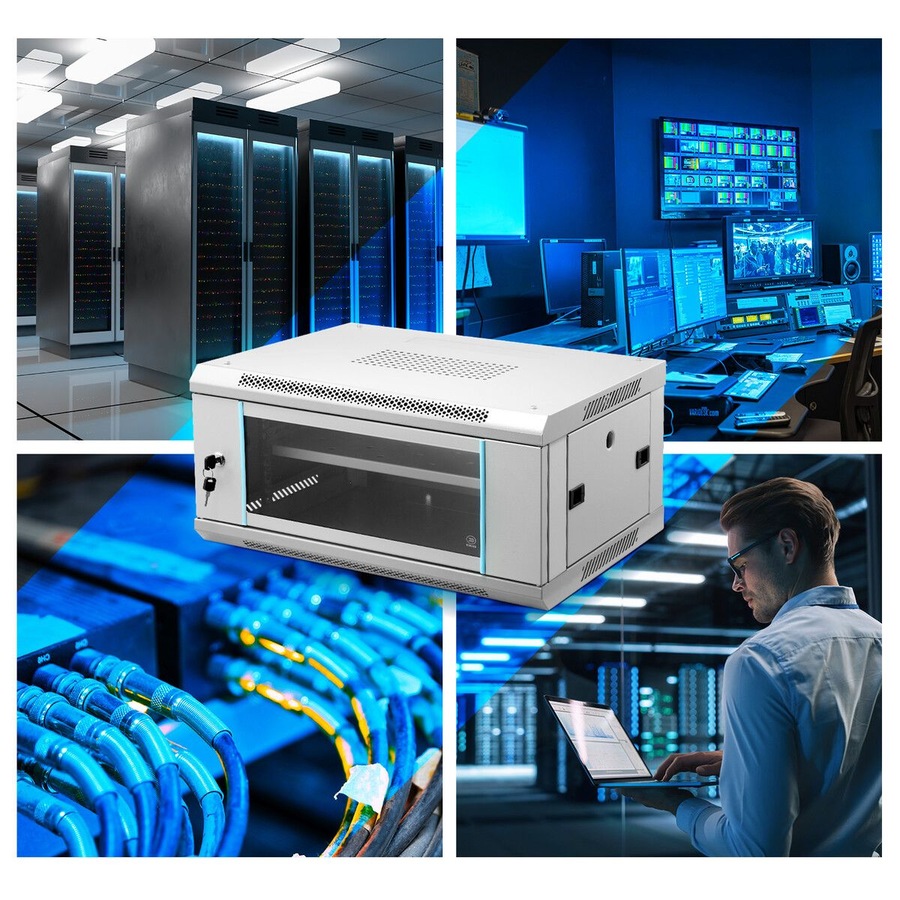 Buy 4U Network Server Cabinet Wall Mount Data Rack Enclosure 19 Inch ...