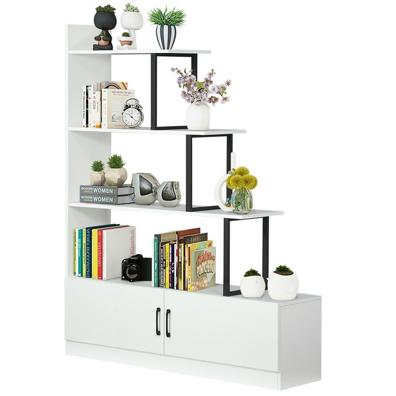 Buy 5 Tier Ladder Bookshelf Bookcase Storage Cube Rack Display