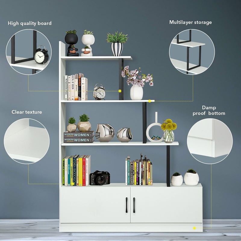 Buy 5 Tier Ladder Bookshelf Bookcase Storage Cube Rack Display