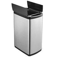 50L Rubbish Bin Dustbin Smart Bin Kitchen Trashcan Waste Recycling Waste Garbage with Infrared Motion Sensor