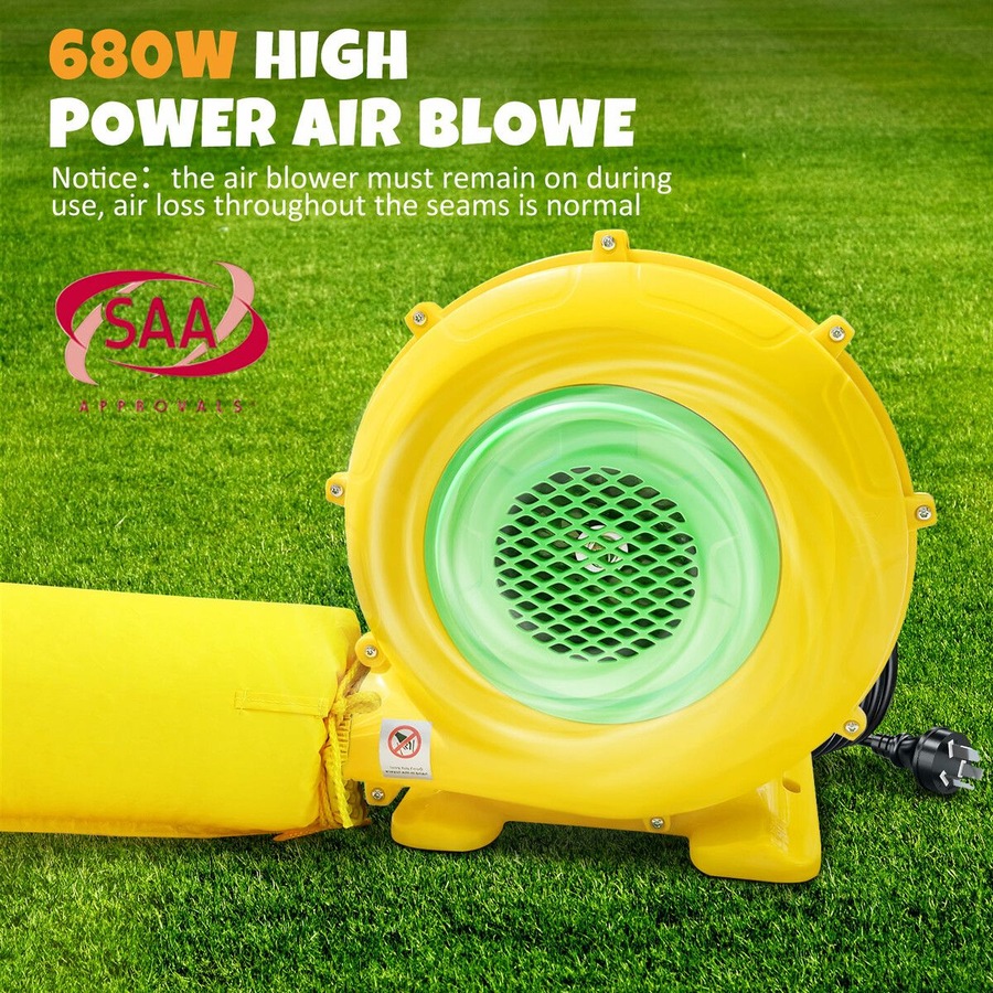 680W Electric Air Pump Fan Blower Portable Inflator for Jumping Castle Inflatables Bounce House Airbed Sofa Bouncer Bouncy Slide