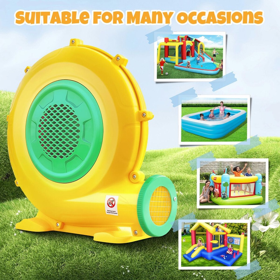 680W Electric Air Pump Fan Blower Portable Inflator for Jumping Castle Inflatables Bounce House Airbed Sofa Bouncer Bouncy Slide