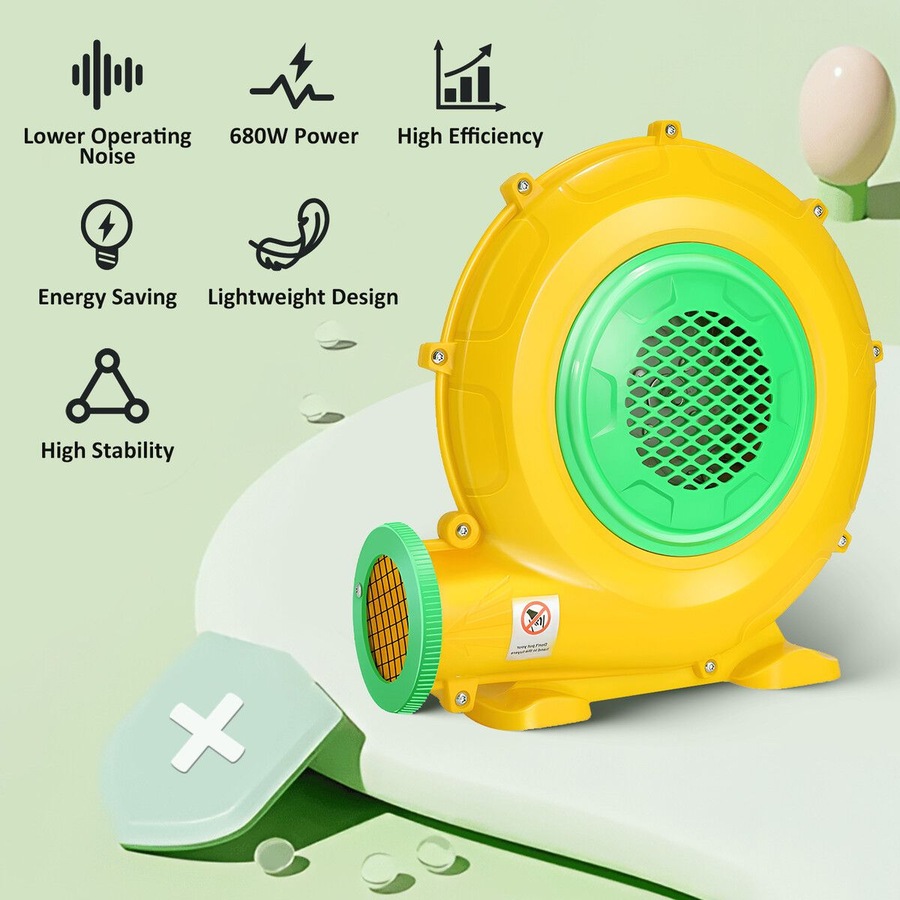 680W Electric Air Pump Fan Blower Portable Inflator for Jumping Castle Inflatables Bounce House Airbed Sofa Bouncer Bouncy Slide
