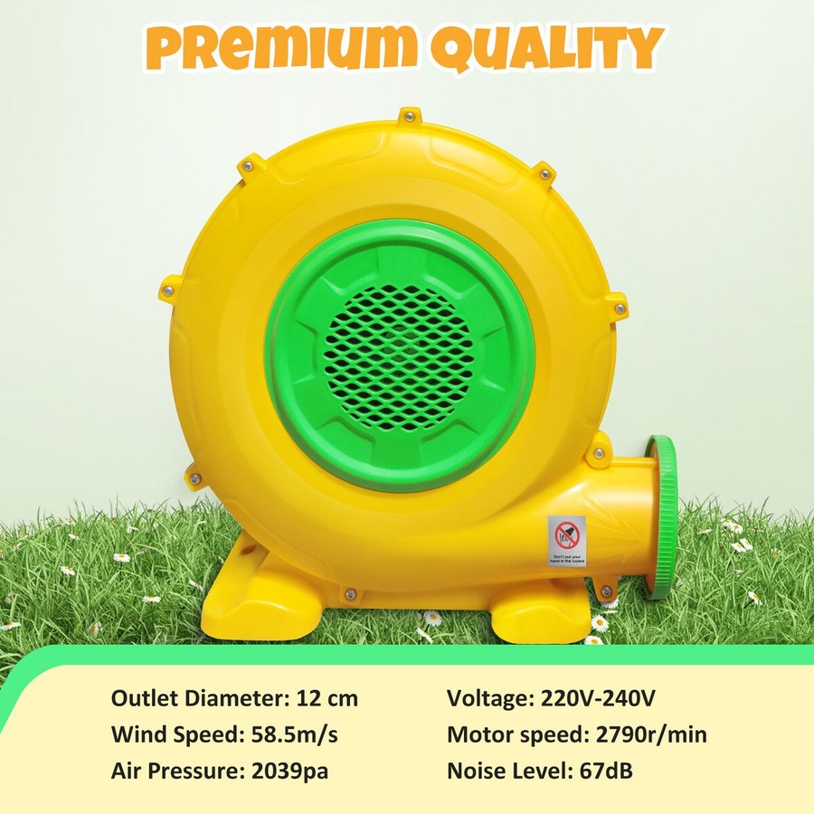 680W Electric Air Pump Fan Blower Portable Inflator for Jumping Castle Inflatables Bounce House Airbed Sofa Bouncer Bouncy Slide