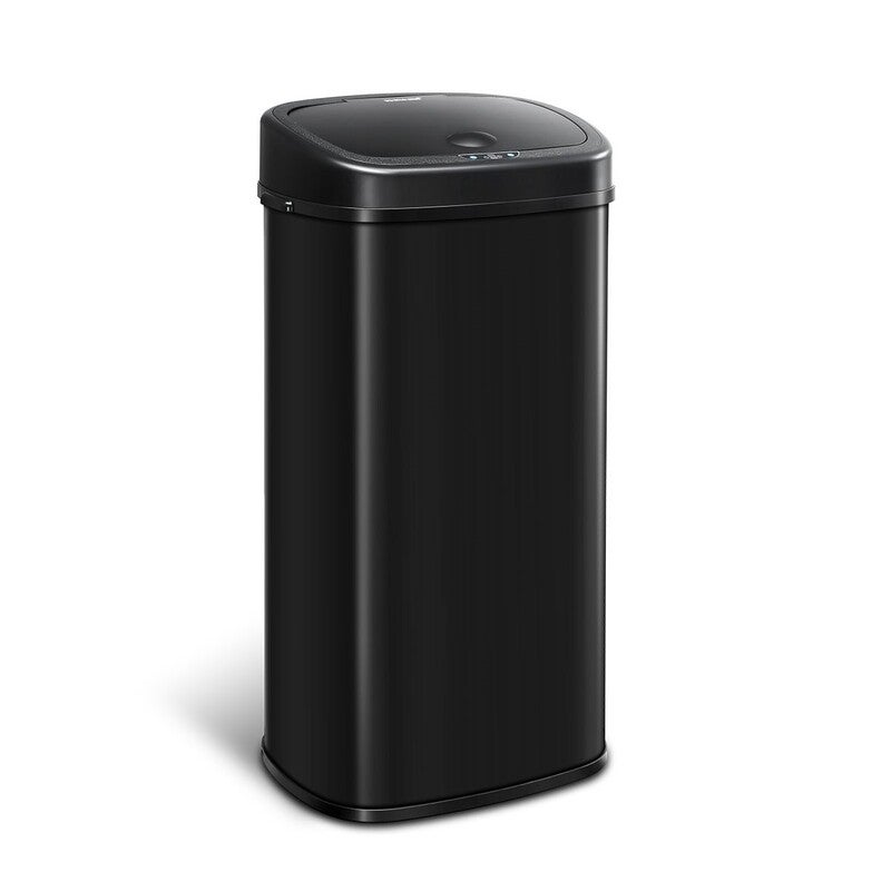 68L Intelligent Motion Sensor Touchless & Stainless Trash Bin Waste Can Black