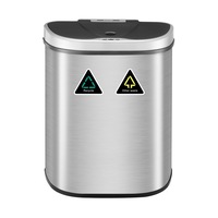 70L Sensor Rubbish Bin Dustbin Recycling Waste Garbage Motion Dual Kitchen Trash Can Auto Household Stepbin