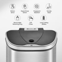 Buy Sensor Rubbish Bin 70L Motion Dual Kitchen Waste Can Auto Recycle ...