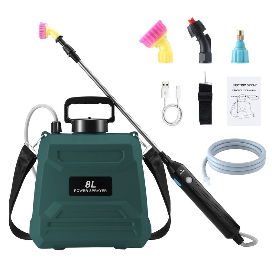 Buy 8L Electric Weed Sprayer Battery Powered Garden Lawn Control ...