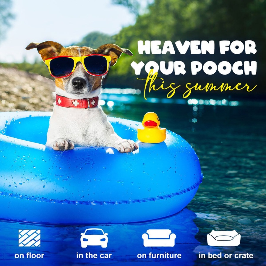 Pet Cooling Mat Dog Pad Cool Gel Kiwi Pattern Cat Bed Green 60X60CM