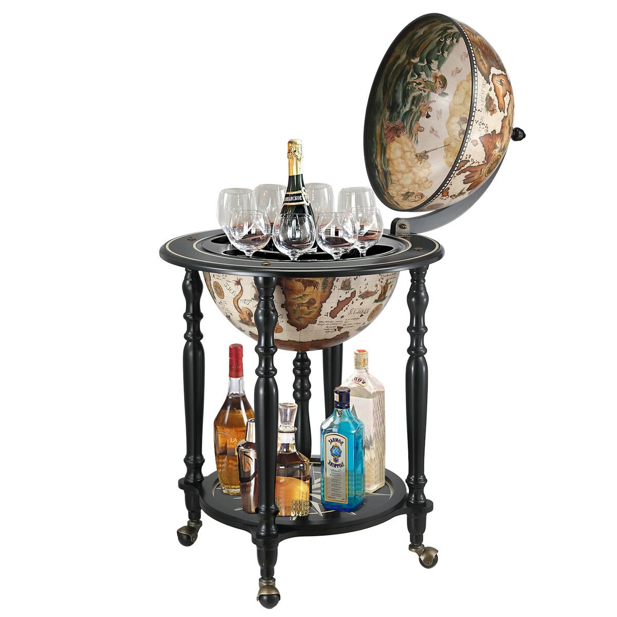 Cream globe drinks deals cabinet