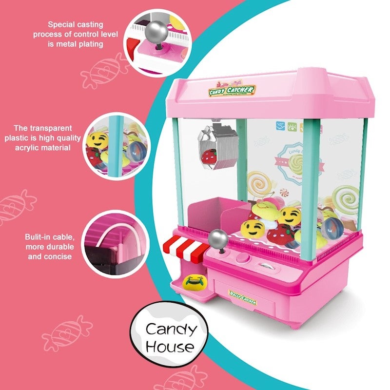 Mini Electronic Claw Machine Candy Grabber Home Crane Toy Carnival W/ Prizes BH 