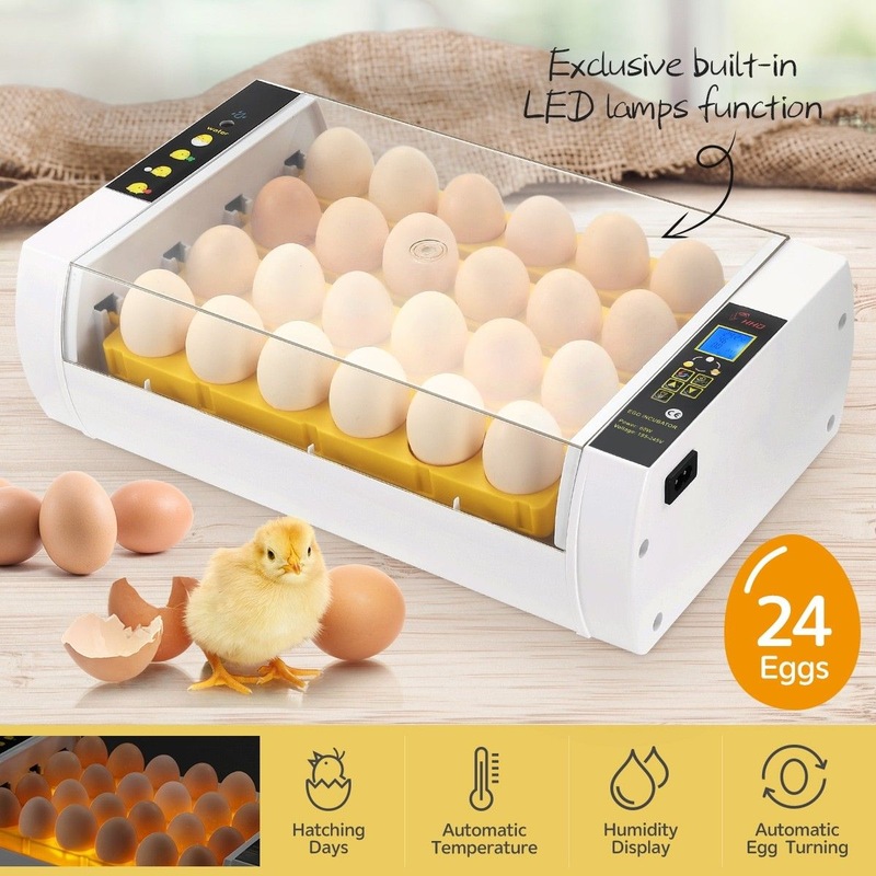 Automatic 24 Egg Incubator Digital Hatching Chicken Pigeon Quail Eggs