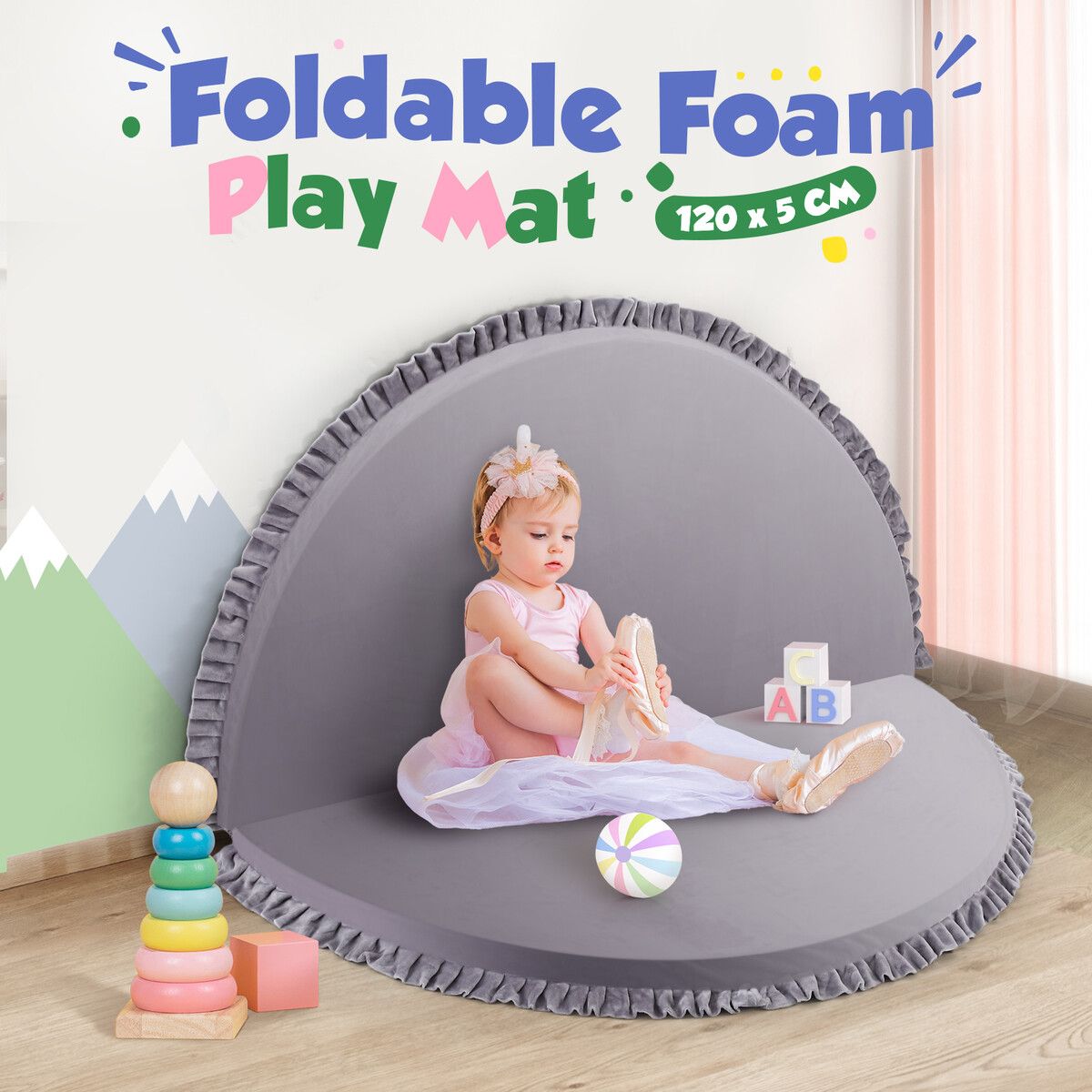 Round foam play mat on sale