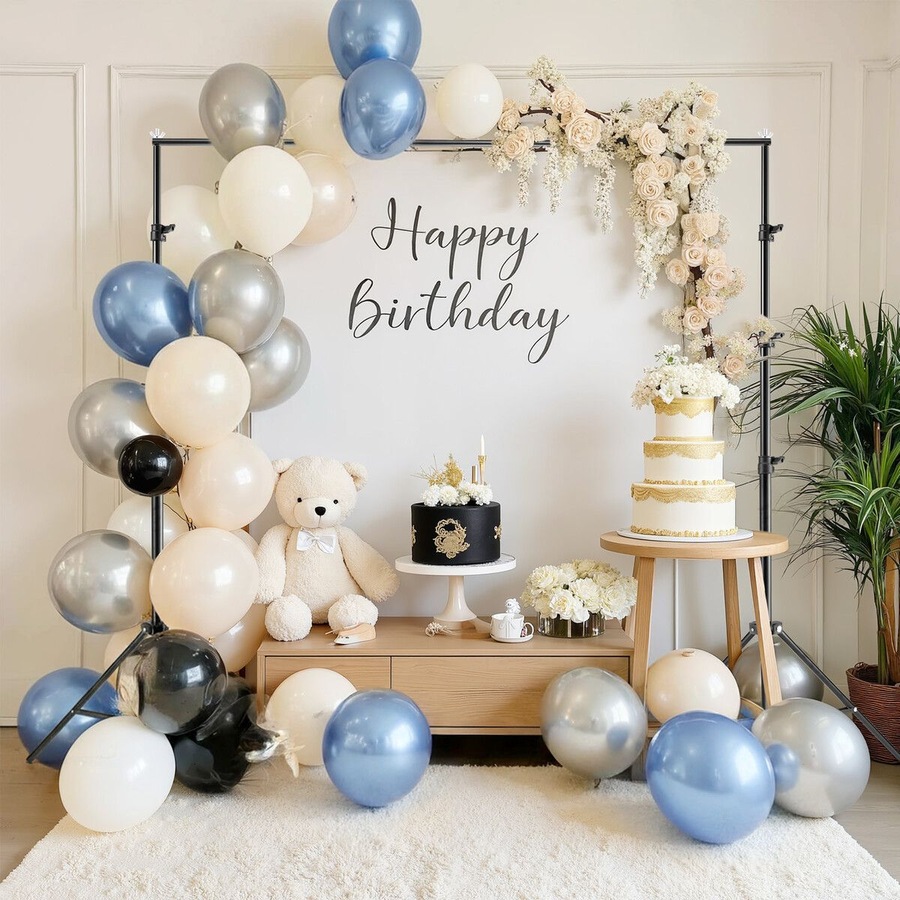 Backdrop Stand Photo Studio Background Support Frame Kit 2.6x3m Adjustable Tripod Screen Clamps Carry Bag for Party Event Birthday Wedding Photography