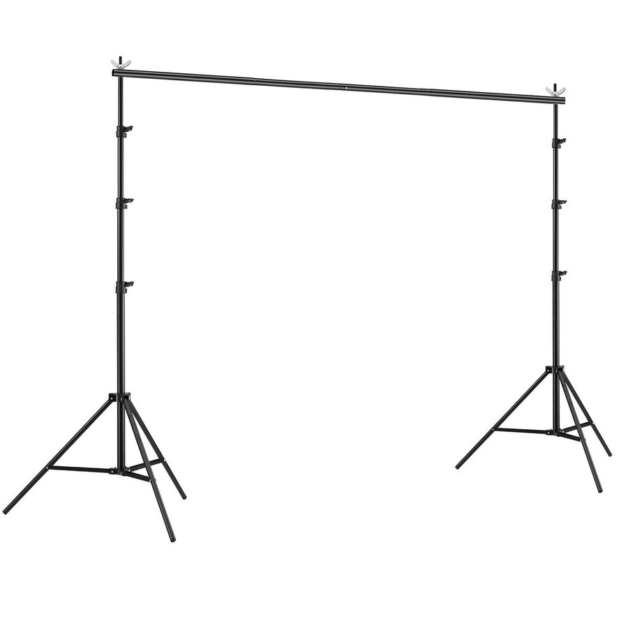 Backdrop Stand Photo Studio Background Support Frame Kit 2.6x3m Adjustable Tripod Screen Clamps Carry Bag for Party Event Birthday Wedding Photography
