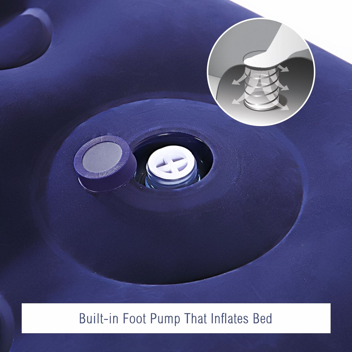 built in foot pump air mattress