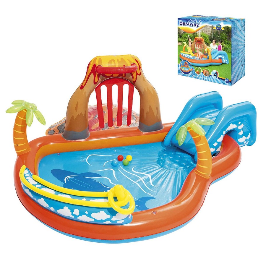 Buy Bestway Inflatable Pool 265x265x104 cm Lava Lagoon Oval Inflatable ...