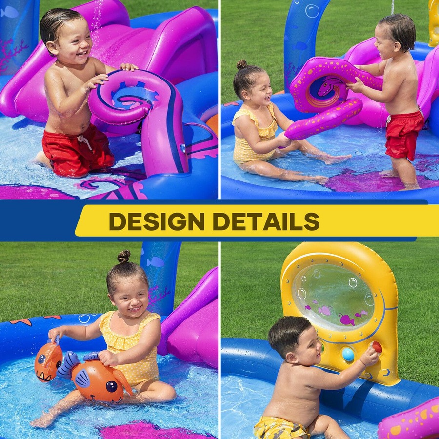 Buy Bestway Inflatable Water Park Slide Pool Activity Play Ground ...