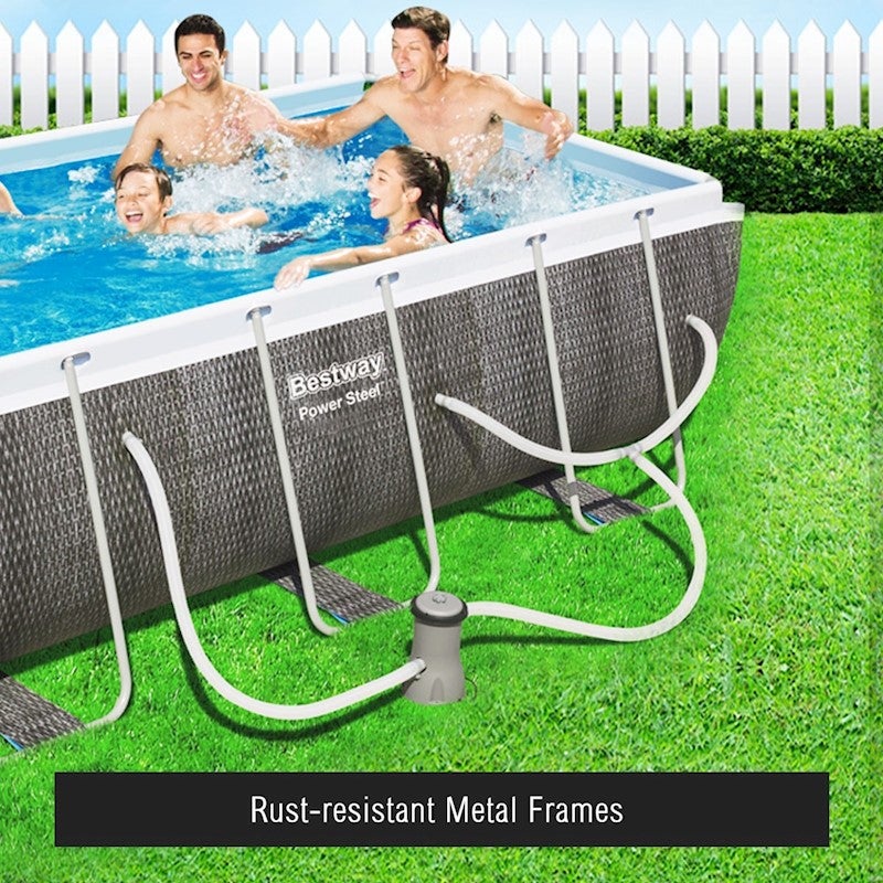 Buy Bestway Ground Rectangular 4x2x1M Above Pool Swimming - Frame MyDeal