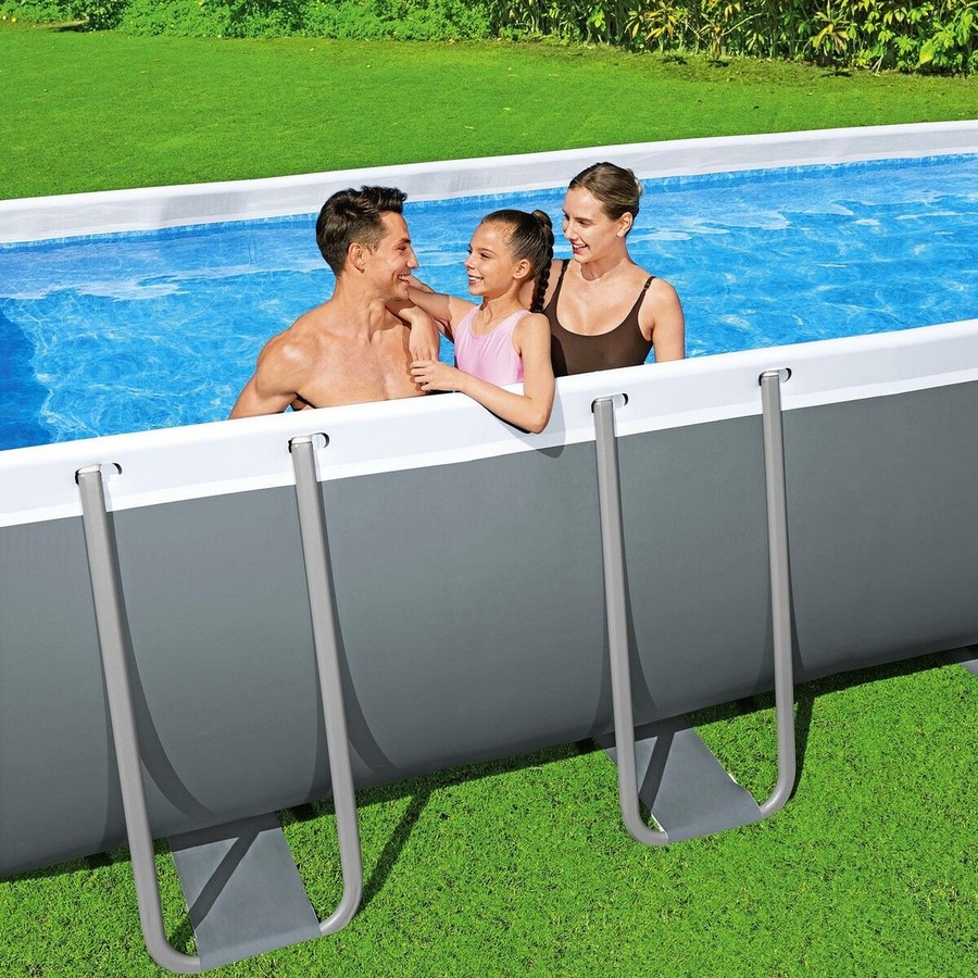 Buy Bestway Power Steel Pool Set 4.88x2.44m Above Ground Outdoor ...