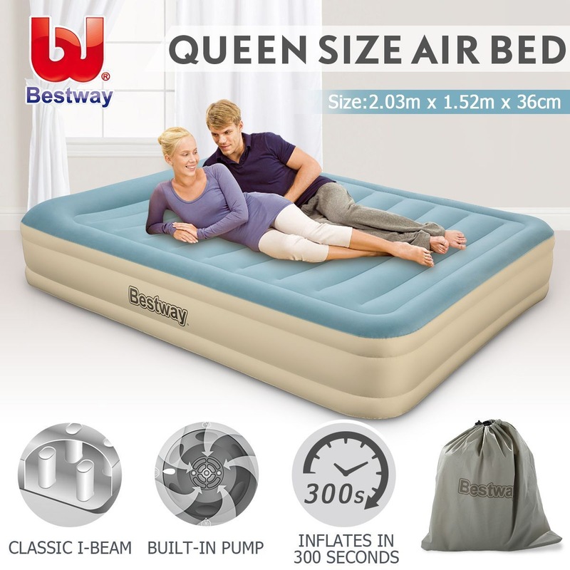Buy Bestway Queen Air Bed 43cm Inflatable Blow Up Mattress w/Builtin