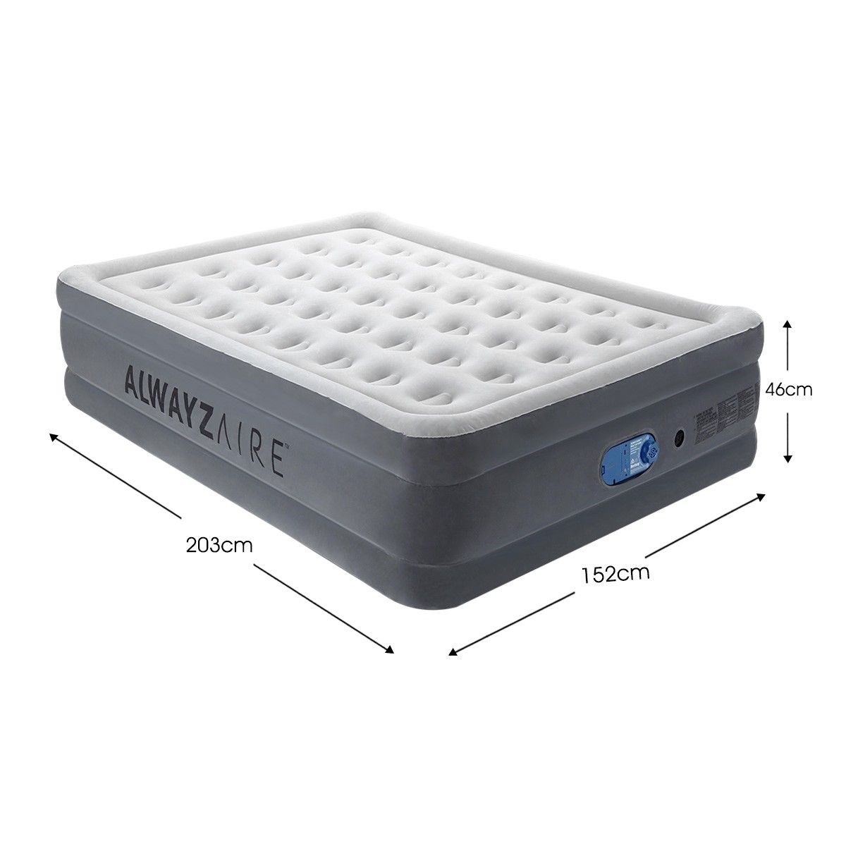 Bestway alwayzaire double outlet high airbed queen 240v