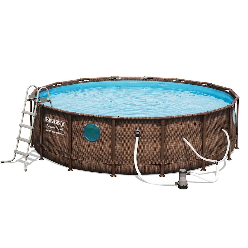 Buy Bestway Above Ground Pool Steel Frame Pool Set with Filter Pump 4. ...