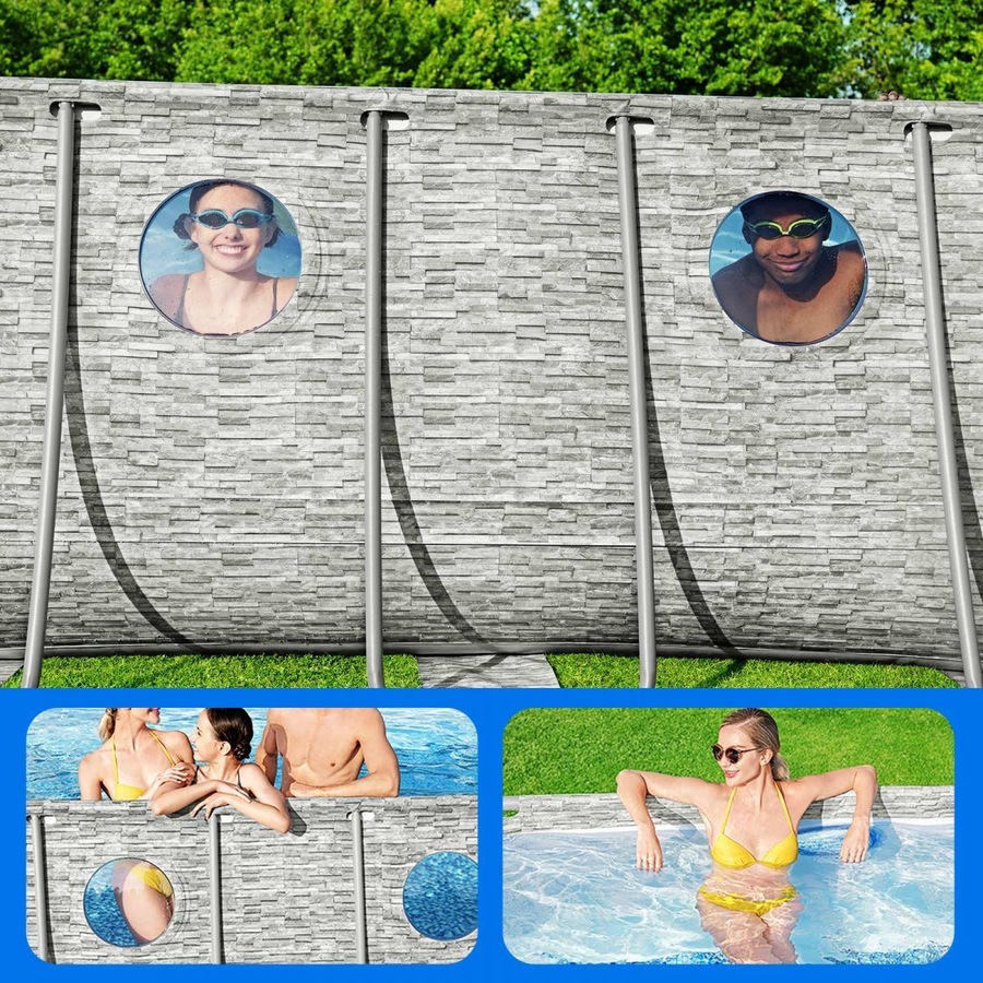 Bestway Steel Frame Above Ground Swimming Pool Filter Pump 5.49 x 2.74 x 1.22M