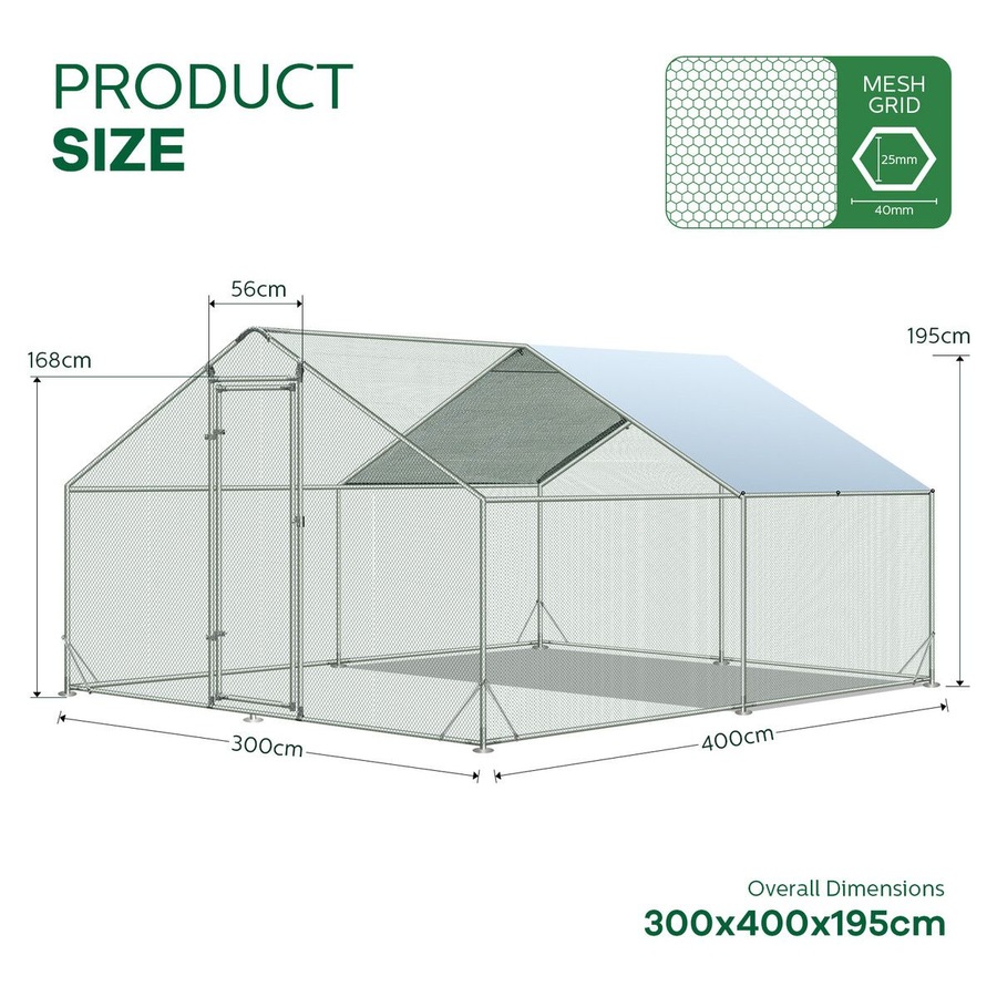 Buy Chicken Coop Run Chook Pen Walk In Shelter Rabbit House Hutch Cat ...