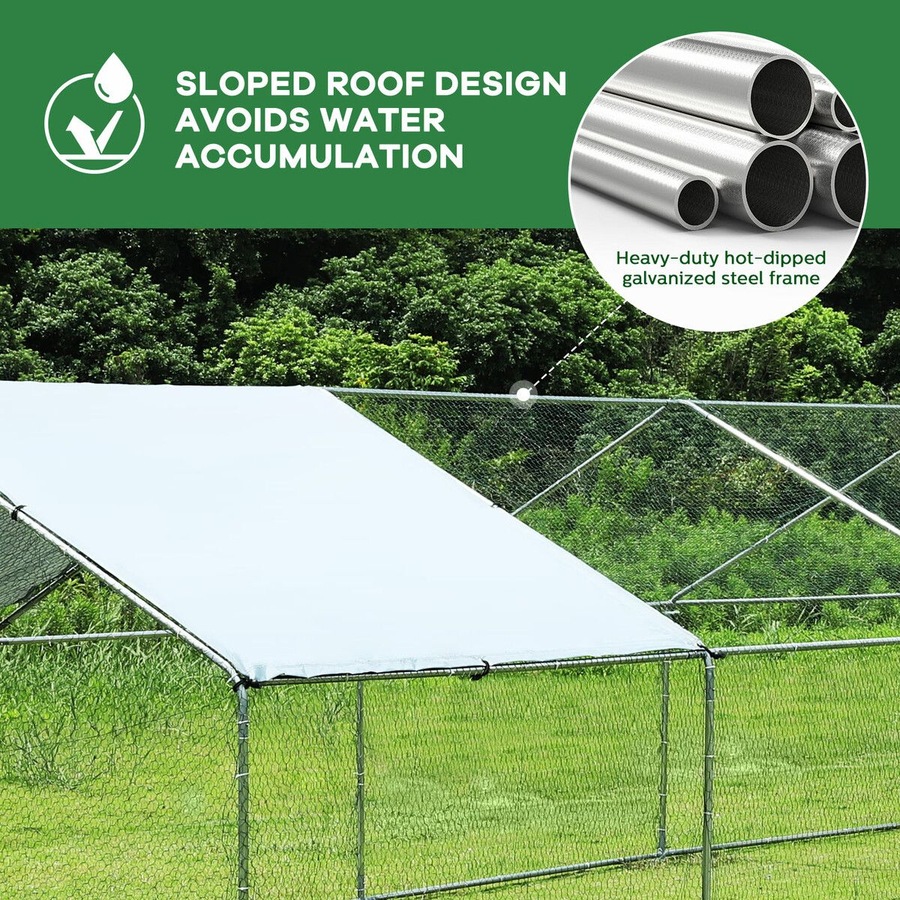 Buy Chicken Coop Run Walk In Chook Cage House Pen Shelter Cat Dog Bird ...