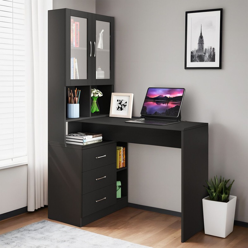 Buy Computer Office Desk Bookcase Study Gamer Writing Laptop Table ...