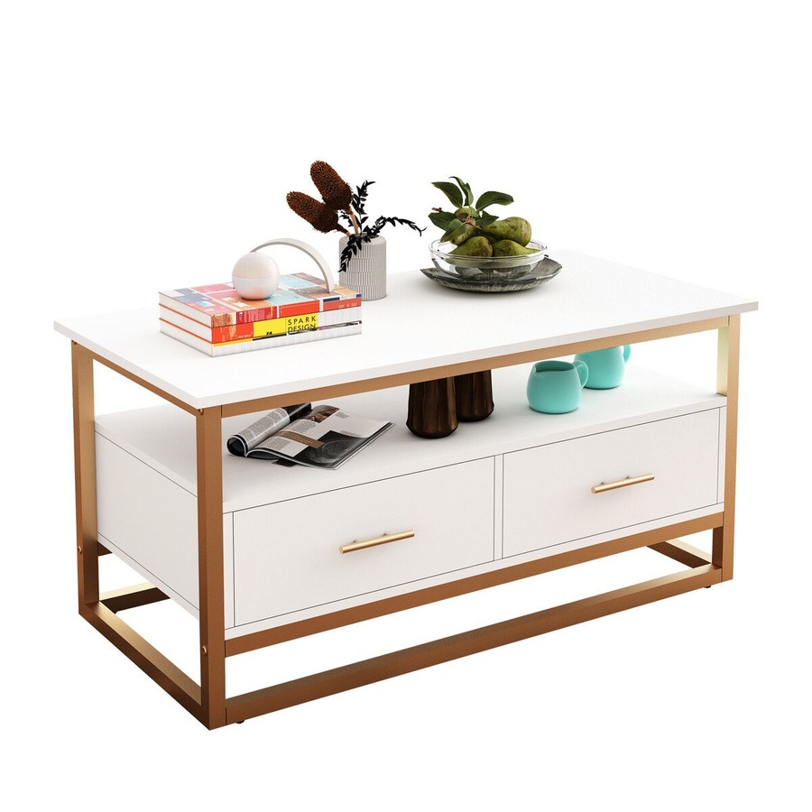 TV Stand Media Console Modern Storage Table Entertainment Centre Hidden Compartments Open Shelves