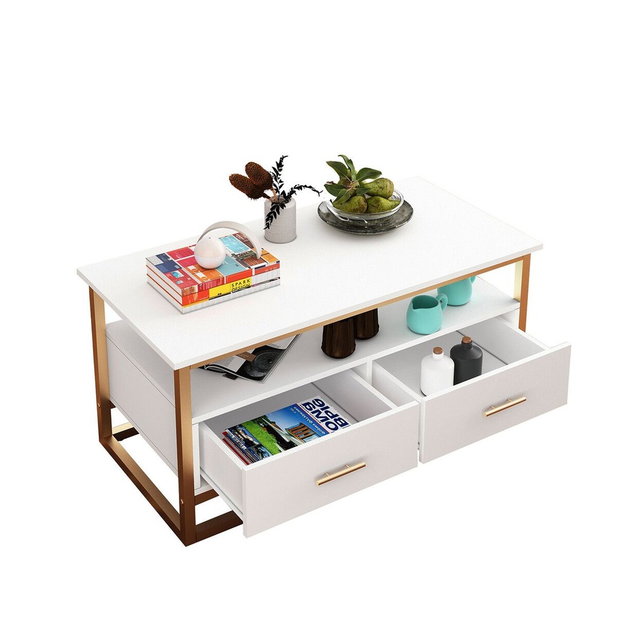 TV Stand Media Console Modern Storage Table Entertainment Centre Hidden Compartments Open Shelves