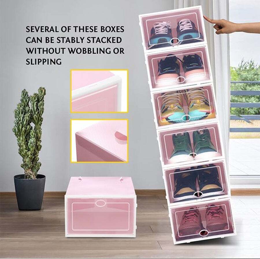 plastic sneaker boxes